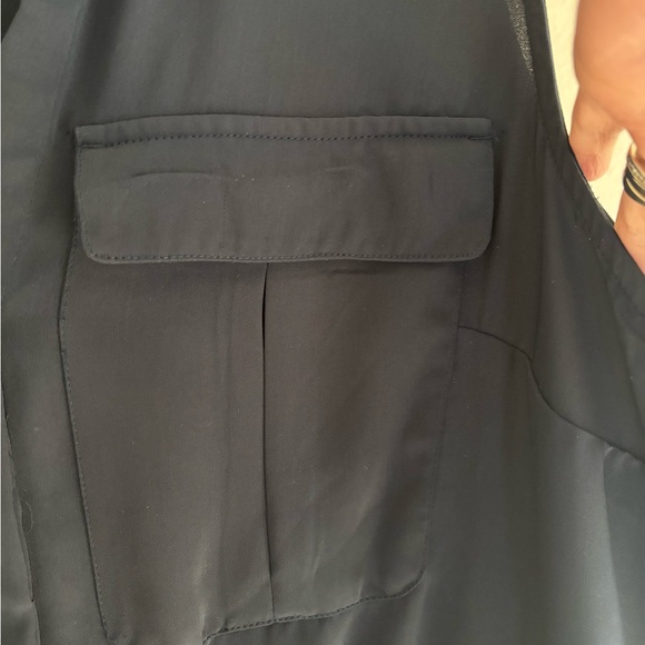 Navy Sleeveless Drawstring Dress - Picture 3 of 8